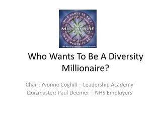 Who Wants To Be A Diversity Millionaire?