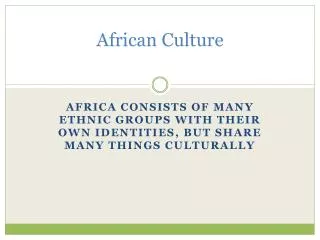 African Culture