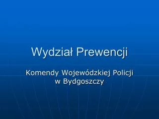 wydzia prewencji