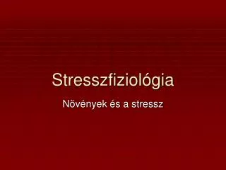 stresszfiziol gia