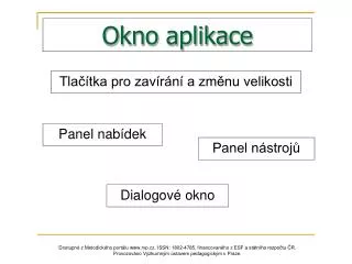 okno aplikace