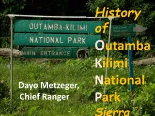 dayo metzeger chief ranger