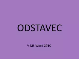 odstavec