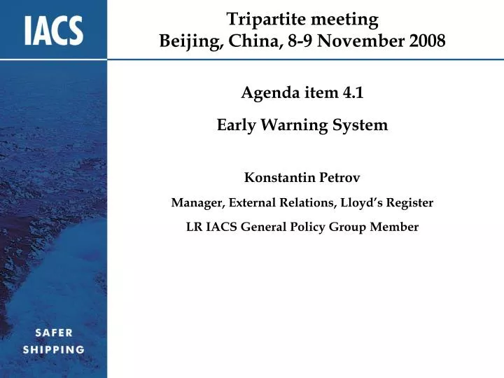 tripartite meeting beijing china 8 9 november 2008