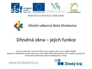 d ev n okna jejich funkce