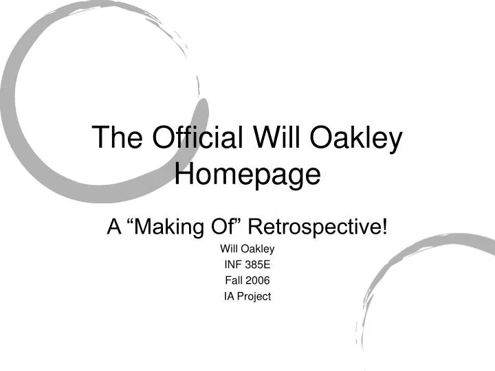 the official will oakley homepage