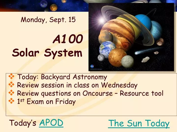 a100 solar system