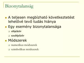 bizonytalans g