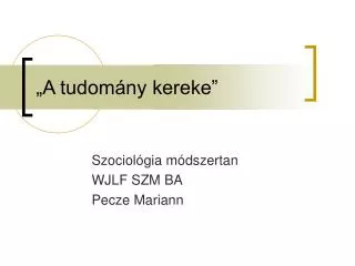 a tudom ny kereke