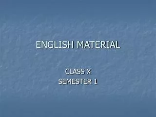 ENGLISH MATERIAL