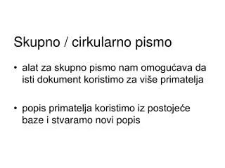 skupno cirkularno pismo