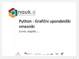 python grafi ni uporabni ki vmesniki