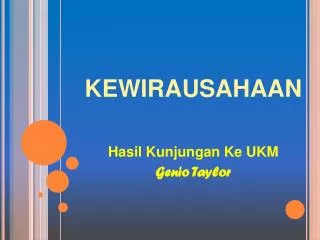 PPT - KEWIRAUSAHAAN PowerPoint Presentation, Free Download - ID:2979444