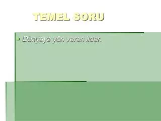 temel soru