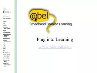 Plug into Learning abelearn