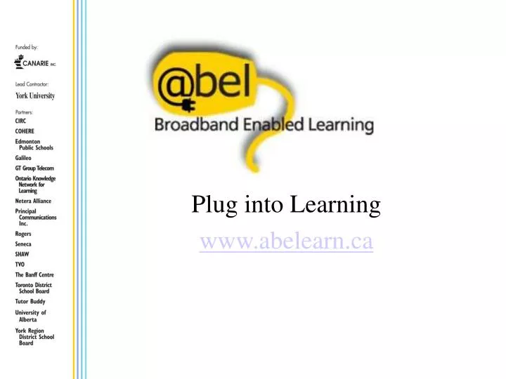plug into learning www abelearn ca
