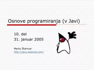 osnove programiranja v javi