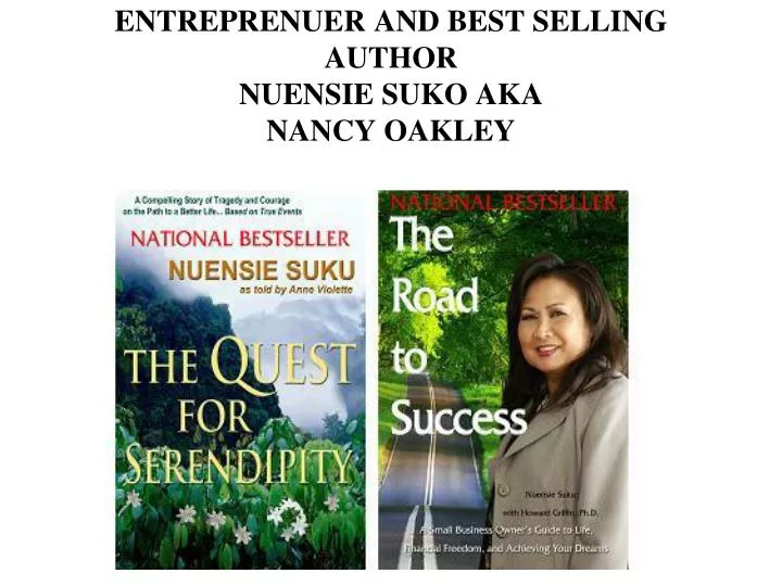 entreprenuer and best selling author nuensie suko aka nancy oakley