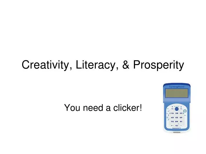 creativity literacy prosperity