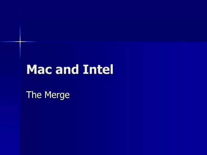 mac and intel