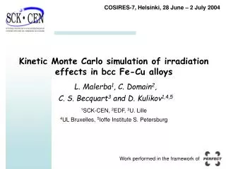 Kinetic Monte Carlo simulation of irradiation effects in bcc Fe-Cu alloys