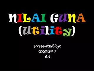 n i l a i g u n a u t i l i t y