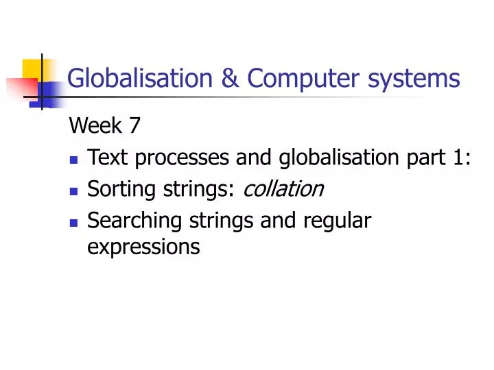 globalisation computer systems
