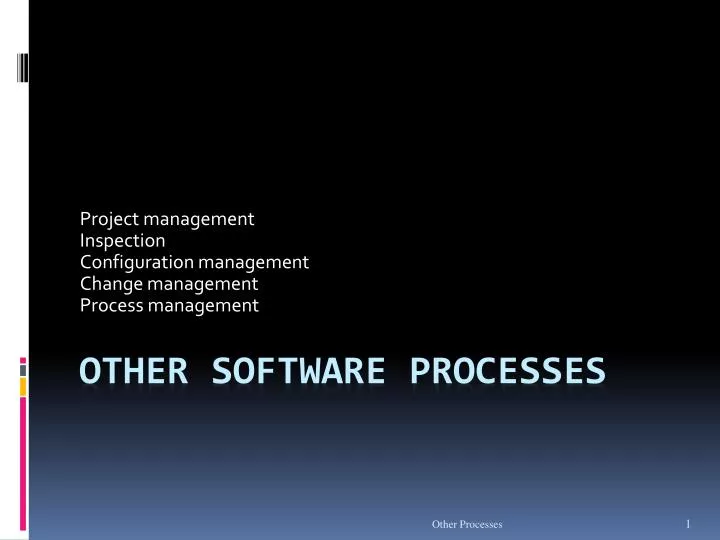 project management inspection configuration management change management process management