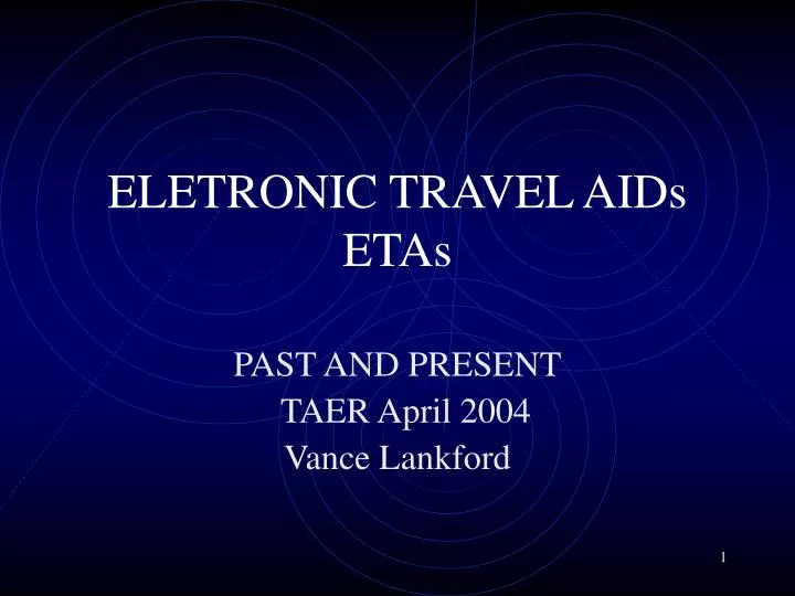 eletronic travel aids etas