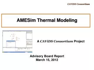AMESim Thermal Modeling