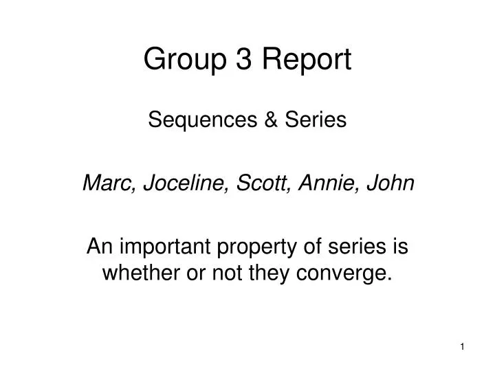 group 3 report