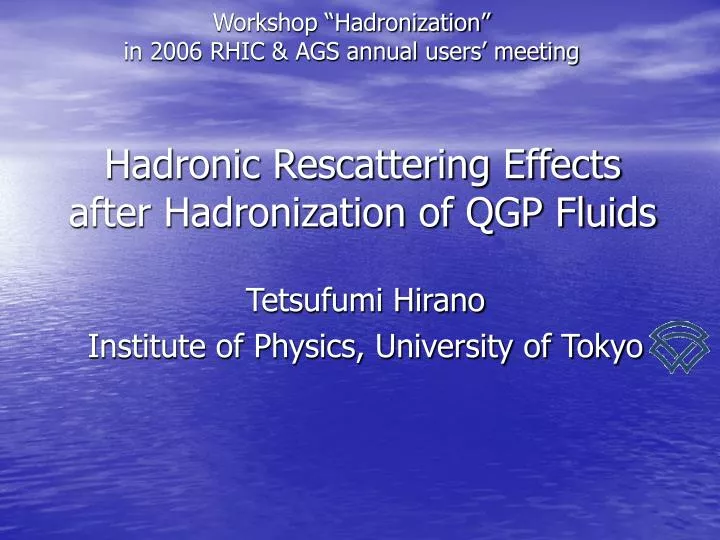hadronic rescattering effects after hadronization of qgp fluids