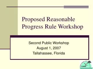 Proposed Reasonable Progress Rule Workshop