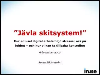 j vla skitsystem
