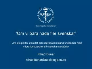 om vi bara hade fler svenskar