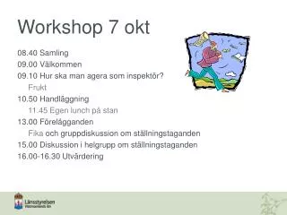 workshop 7 okt