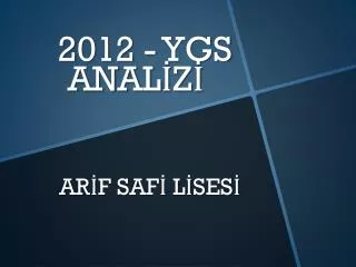 2012 ygs anal z