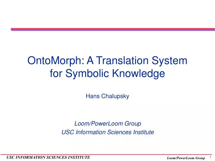 ontomorph a translation system for symbolic knowledge