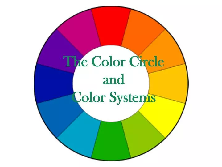 the color circle and color systems