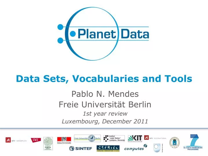 data sets vocabularies and tools