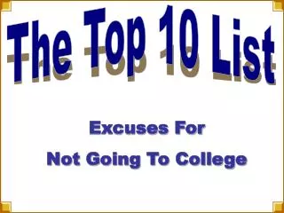 The Top 10 List