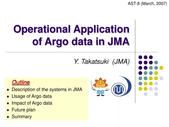 operational application of argo data in jma