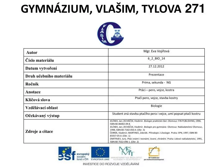 gymn zium vla im tylova 271