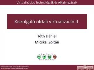 kiszolg l oldali virtualiz ci i i