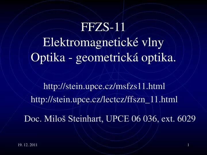 f f zs 11 elektromagnetick vlny optika geometrick optika