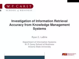 Investigation of Information Retrieval Accuracy from Knowledge Management Systems