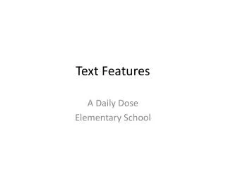 text features