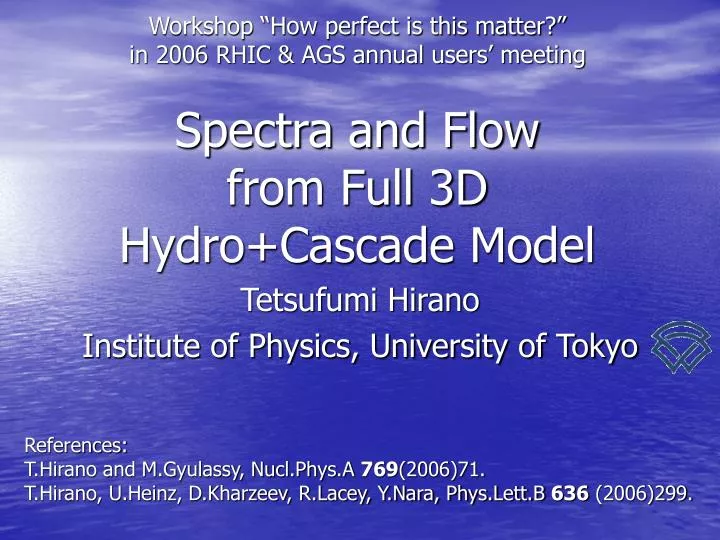 spectra and flow from full 3d hydro cascade model