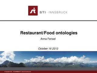 Restaurant/Food ontologies