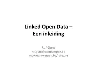 linked open data een inleiding